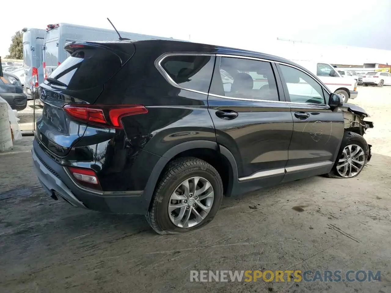 3 fotografías del automóvil dañado 5NMS23AD4KH103317 HYUNDAI SANTA FE 2019