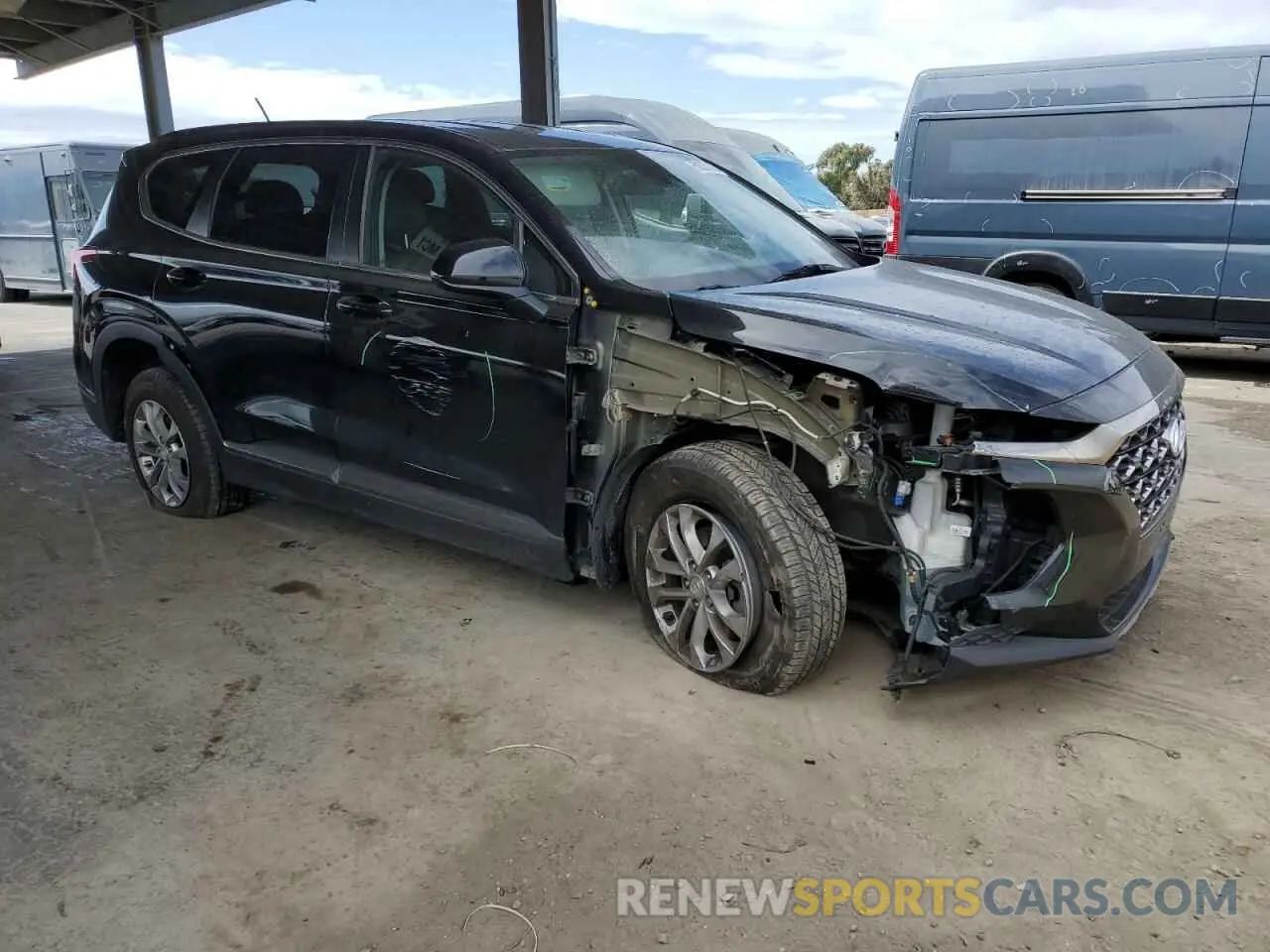 4 fotografías del automóvil dañado 5NMS23AD4KH103317 HYUNDAI SANTA FE 2019