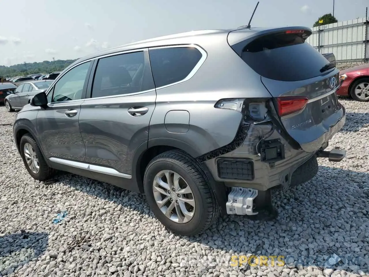 2 fotografías del automóvil dañado 5NMS23AD5KH104668 HYUNDAI SANTA FE 2019