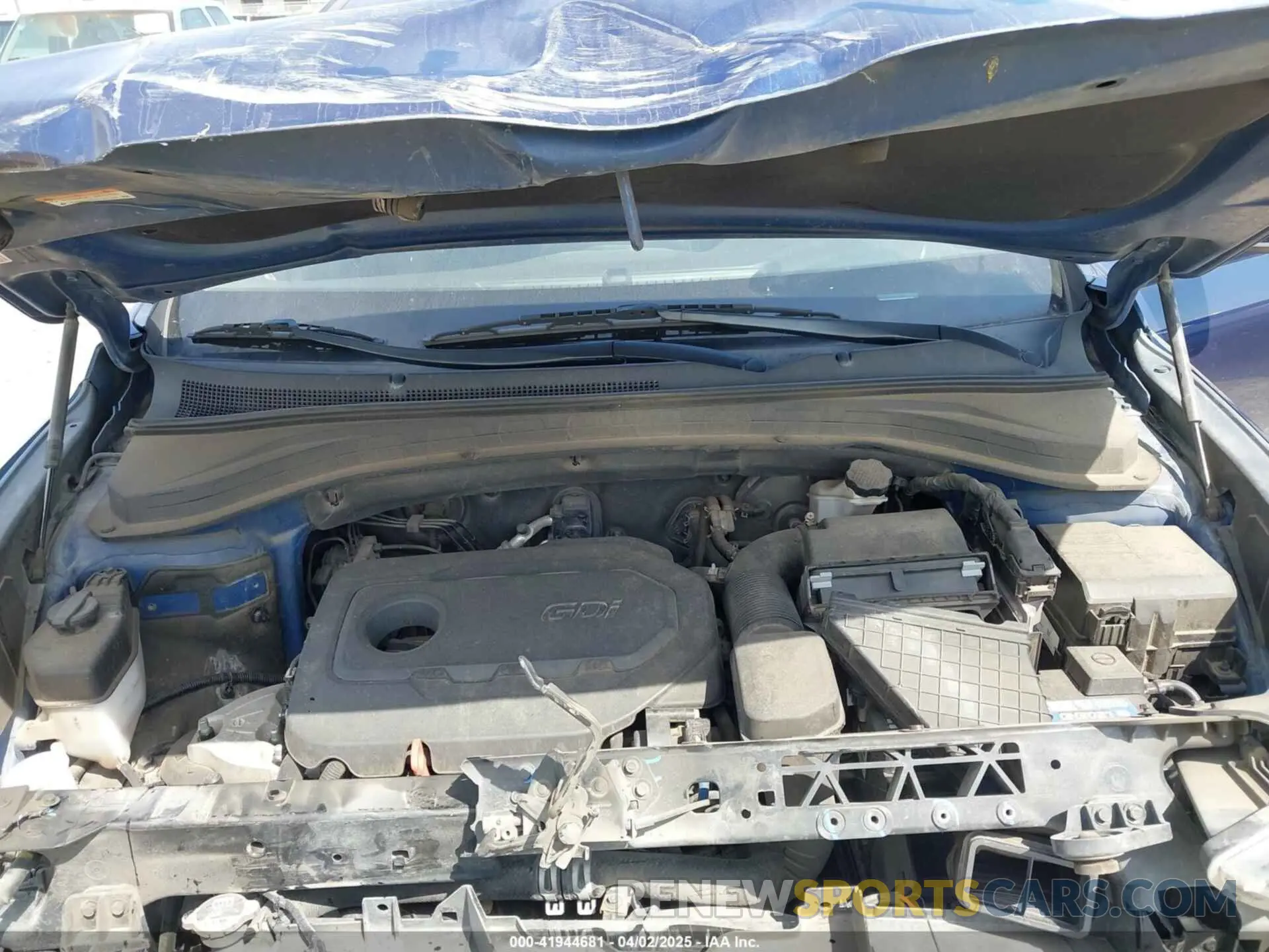 10 fotografías del automóvil dañado 5NMS23AD7KH003101 HYUNDAI SANTA FE 2019