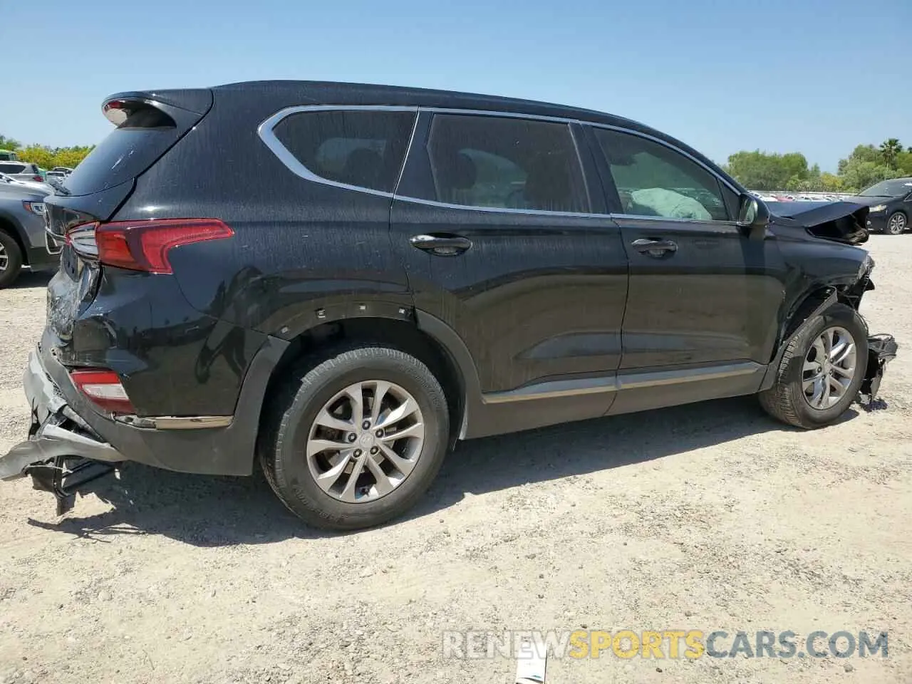3 fotografías del automóvil dañado 5NMS23AD7KH008783 HYUNDAI SANTA FE 2019