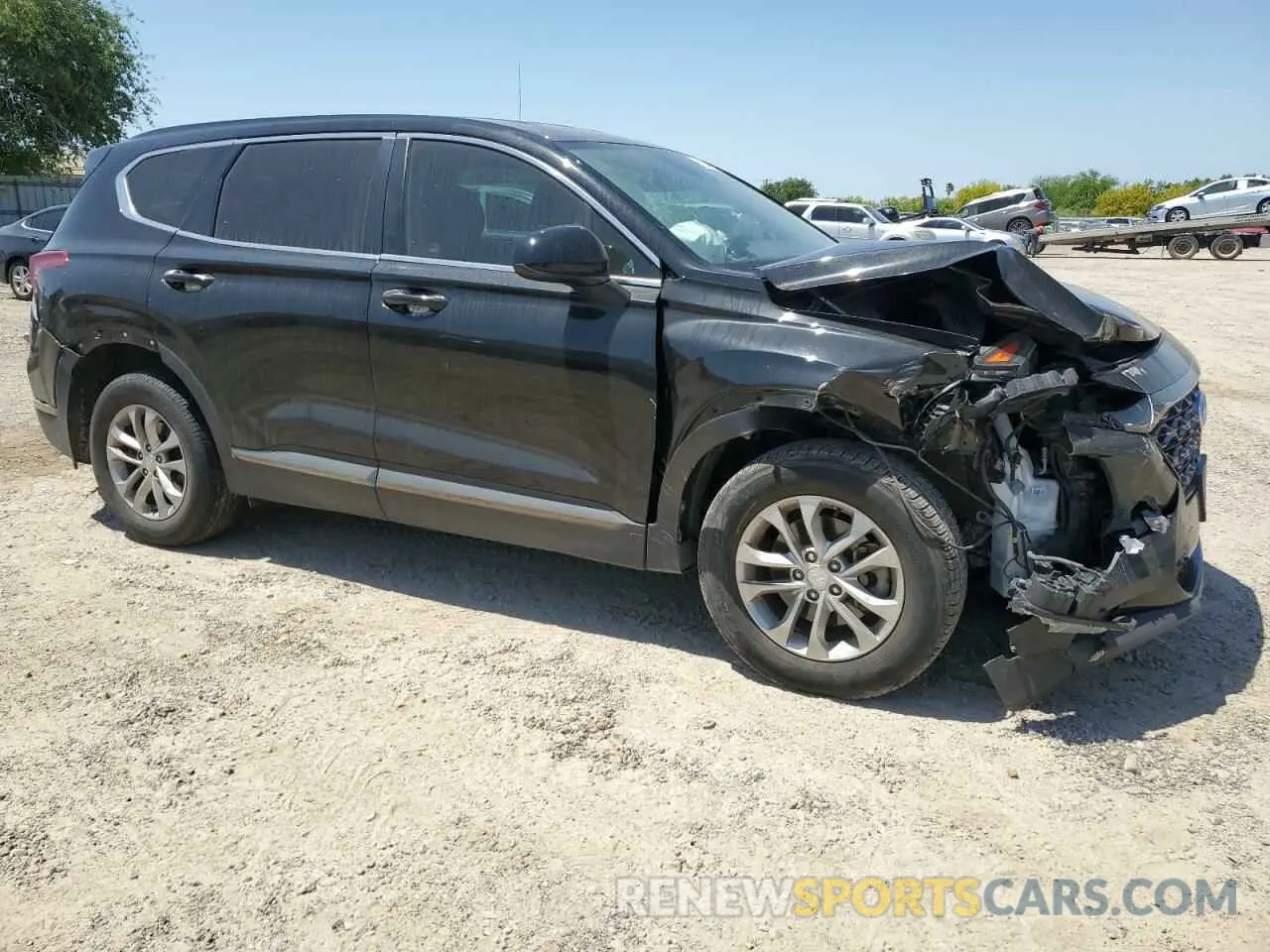 4 fotografías del automóvil dañado 5NMS23AD7KH008783 HYUNDAI SANTA FE 2019