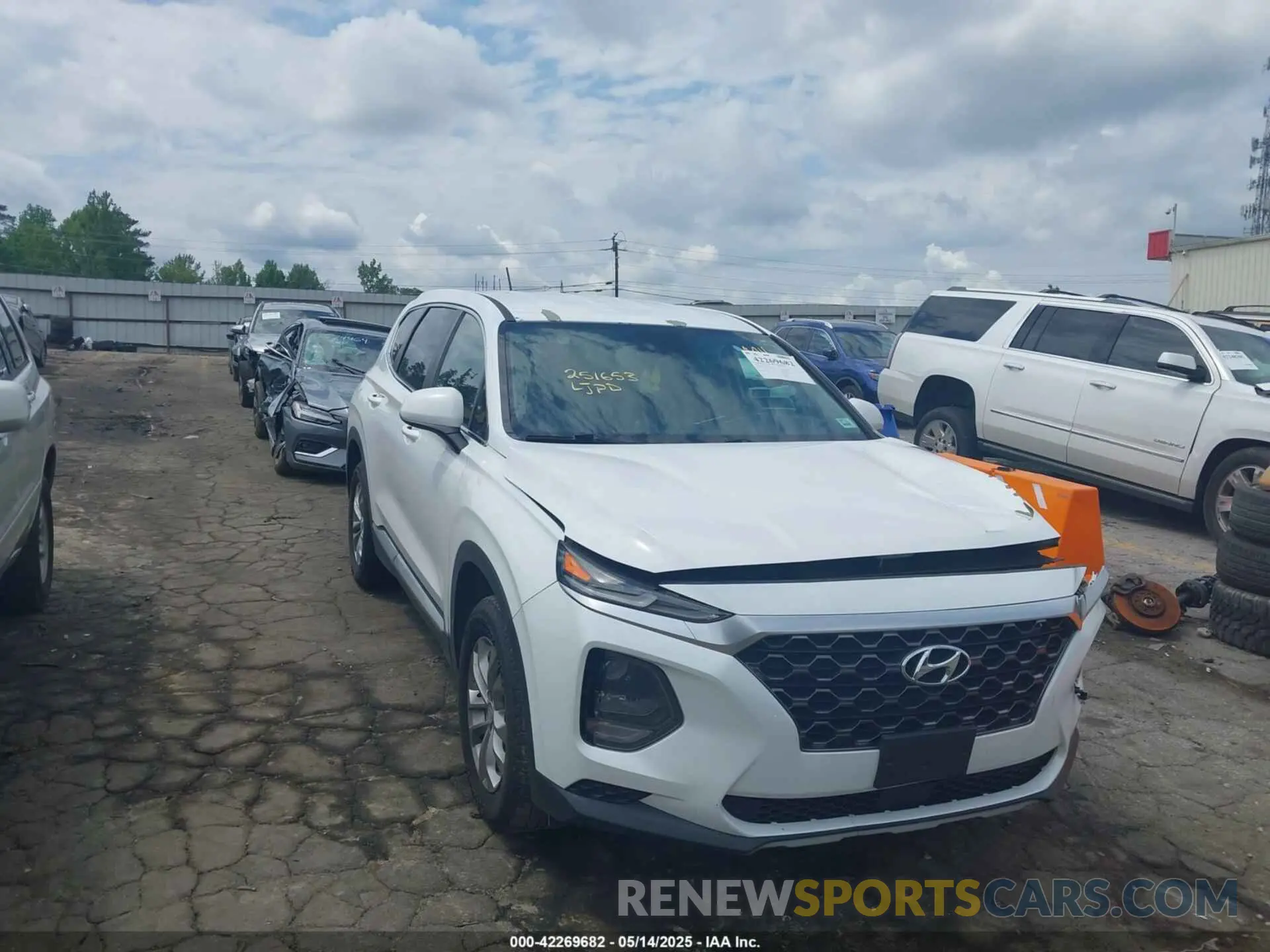 1 fotografías del automóvil dañado 5NMS23AD8KH102090 HYUNDAI SANTA FE 2019