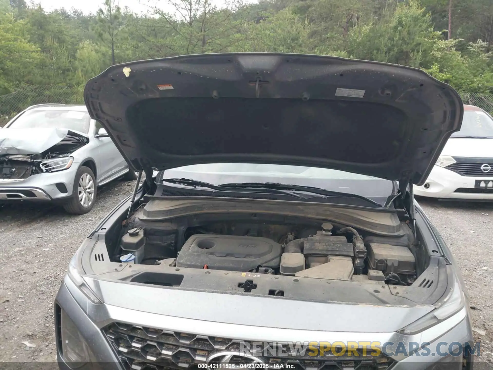 10 fotografías del automóvil dañado 5NMS23AD8KH126387 HYUNDAI SANTA FE 2019