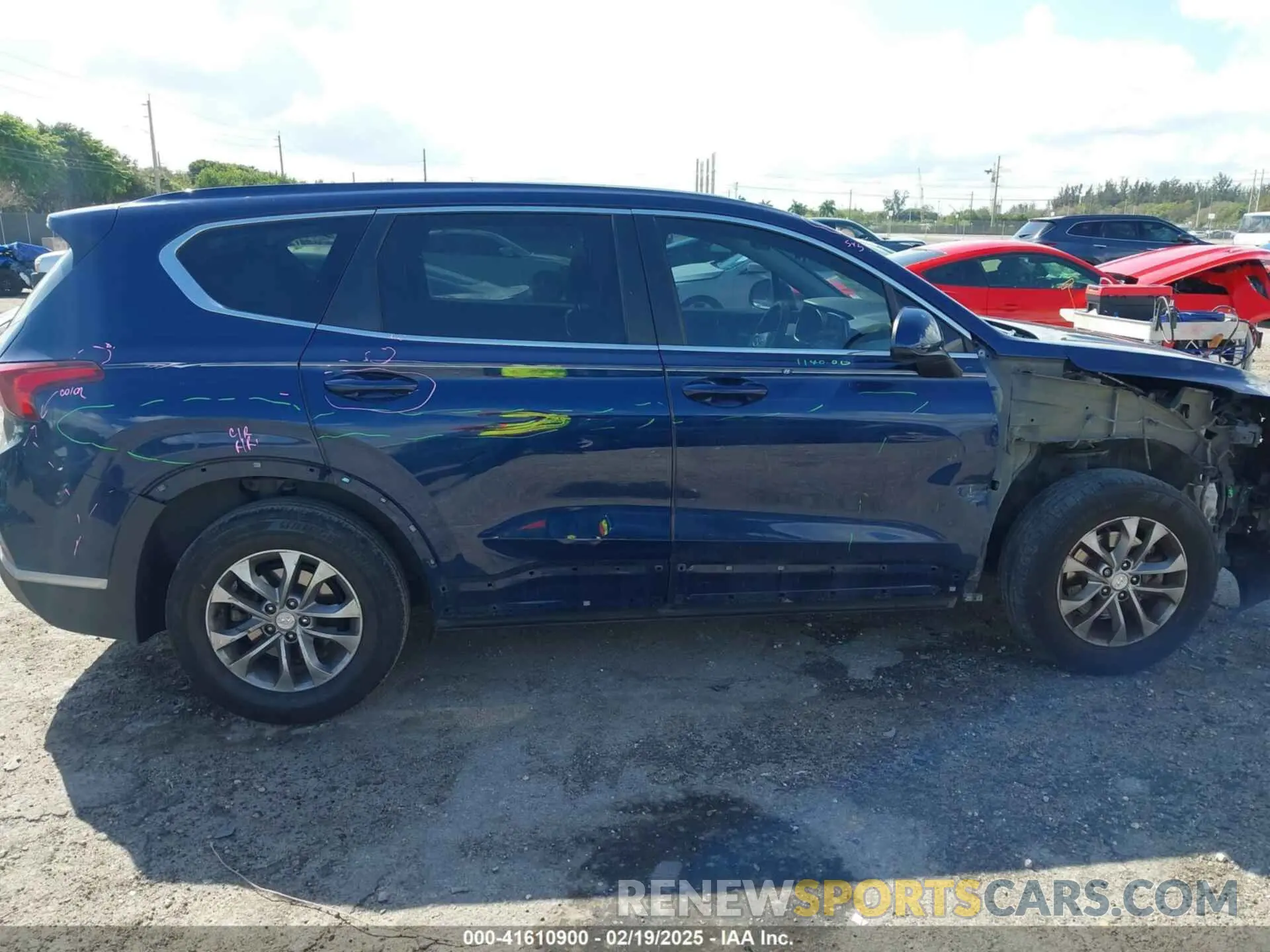 14 fotografías del automóvil dañado 5NMS23ADXKH037890 HYUNDAI SANTA FE 2019
