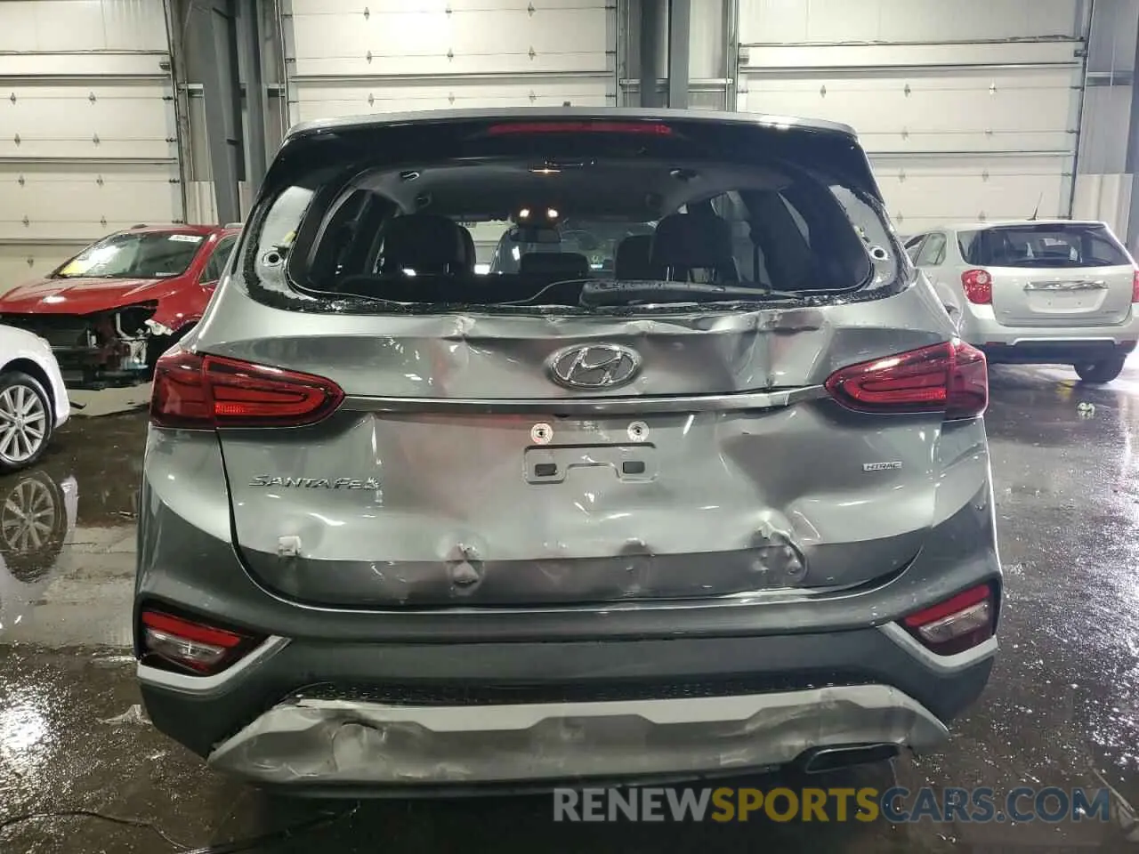 6 fotografías del automóvil dañado 5NMS2CAD0KH072115 HYUNDAI SANTA FE 2019