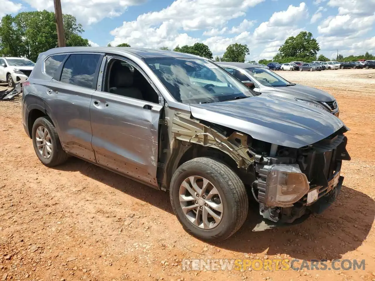 4 fotografías del automóvil dañado 5NMS2CAD0KH085480 HYUNDAI SANTA FE 2019
