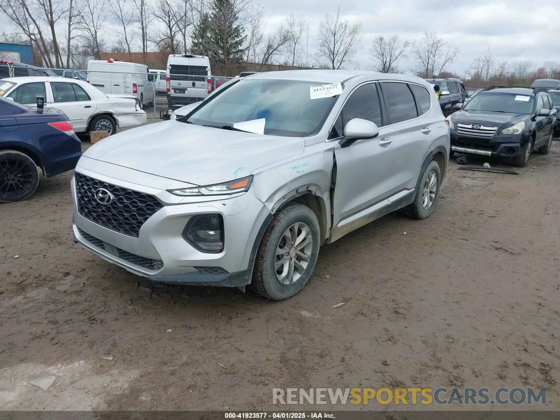 2 fotografías del automóvil dañado 5NMS2CAD0KH117201 HYUNDAI SANTA FE 2019