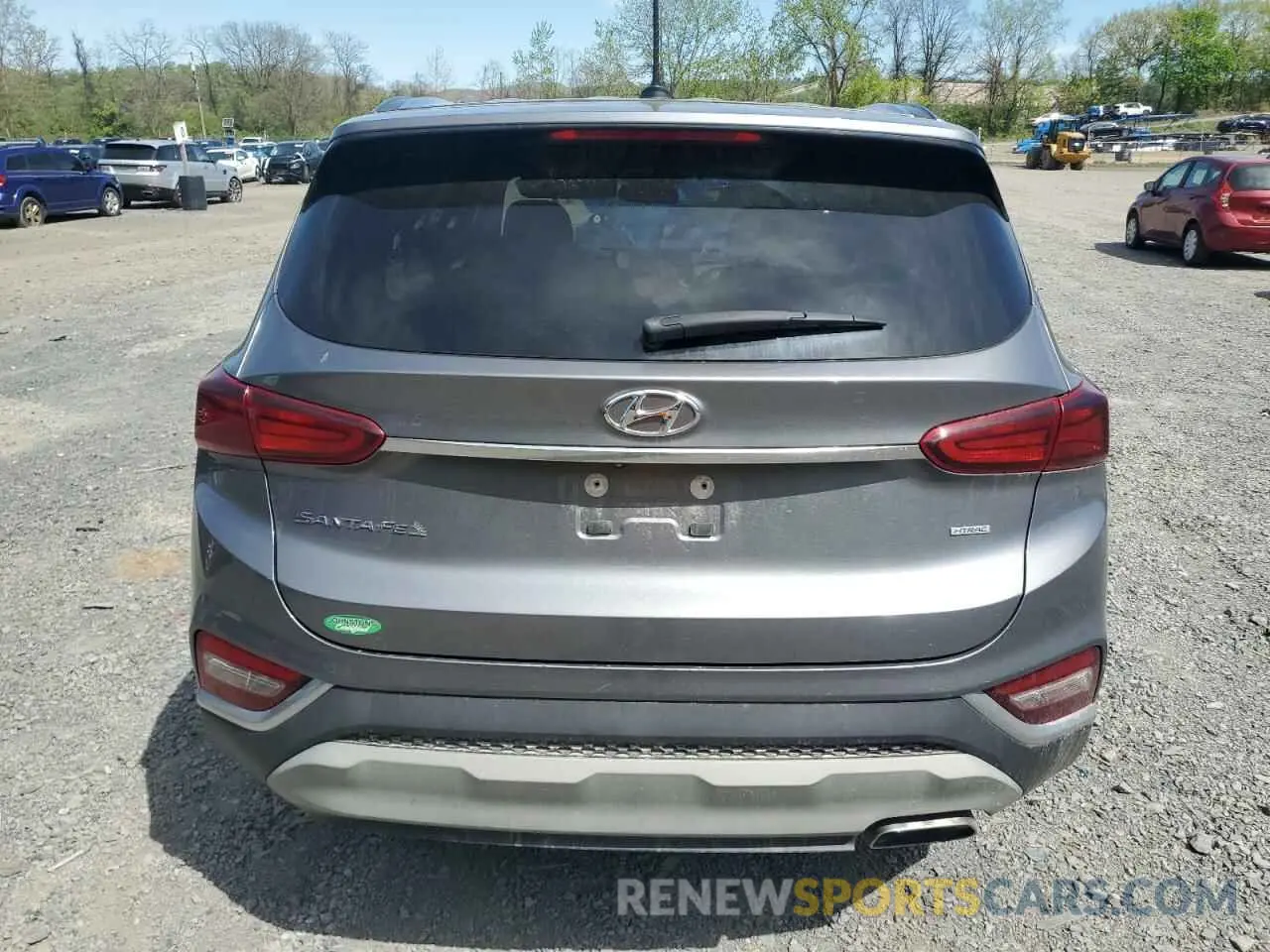 6 fotografías del automóvil dañado 5NMS2CAD1KH082555 HYUNDAI SANTA FE 2019