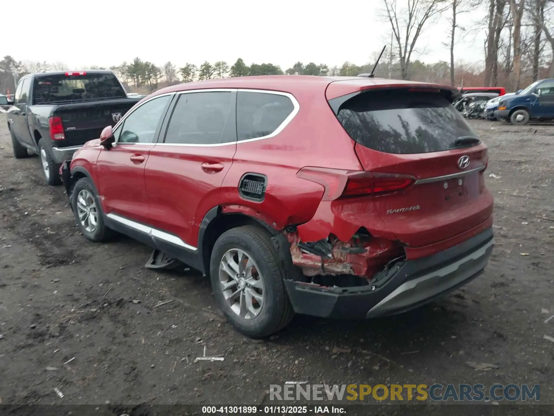 3 fotografías del automóvil dañado 5NMS2CAD1KH135724 HYUNDAI SANTA FE 2019