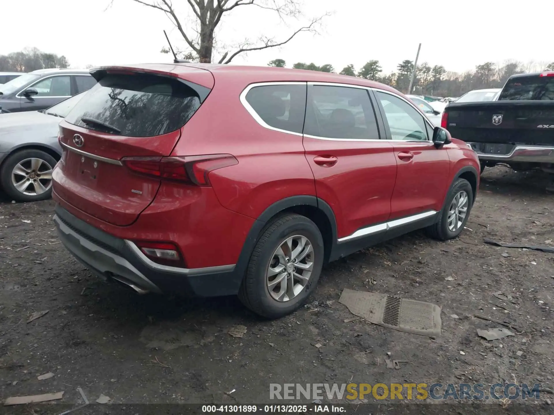 4 fotografías del automóvil dañado 5NMS2CAD1KH135724 HYUNDAI SANTA FE 2019
