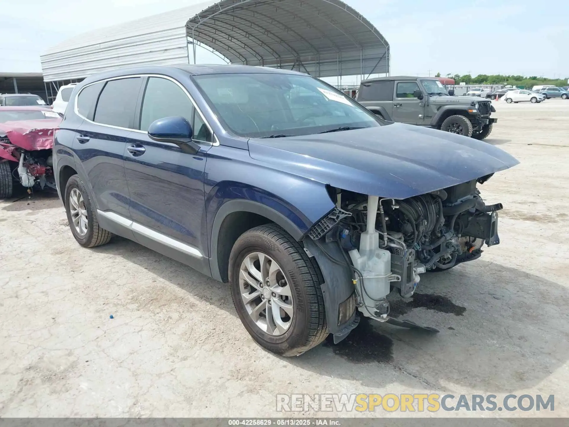 1 fotografías del automóvil dañado 5NMS2CAD3KH029811 HYUNDAI SANTA FE 2019