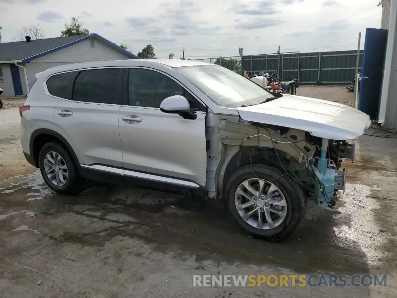 4 fotografías del automóvil dañado 5NMS2CAD3KH105642 HYUNDAI SANTA FE 2019
