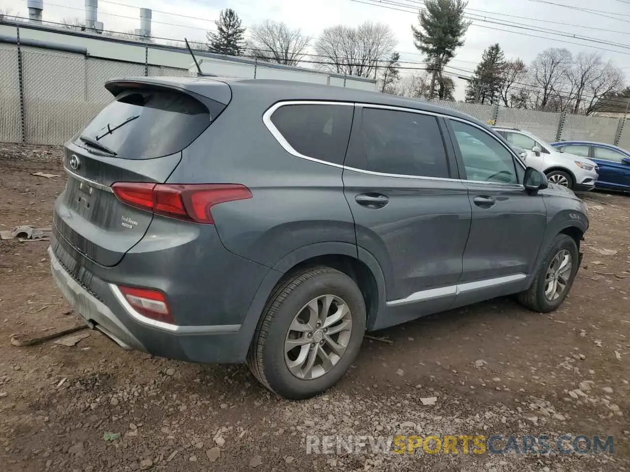 3 fotografías del automóvil dañado 5NMS2CAD4KH067130 HYUNDAI SANTA FE 2019
