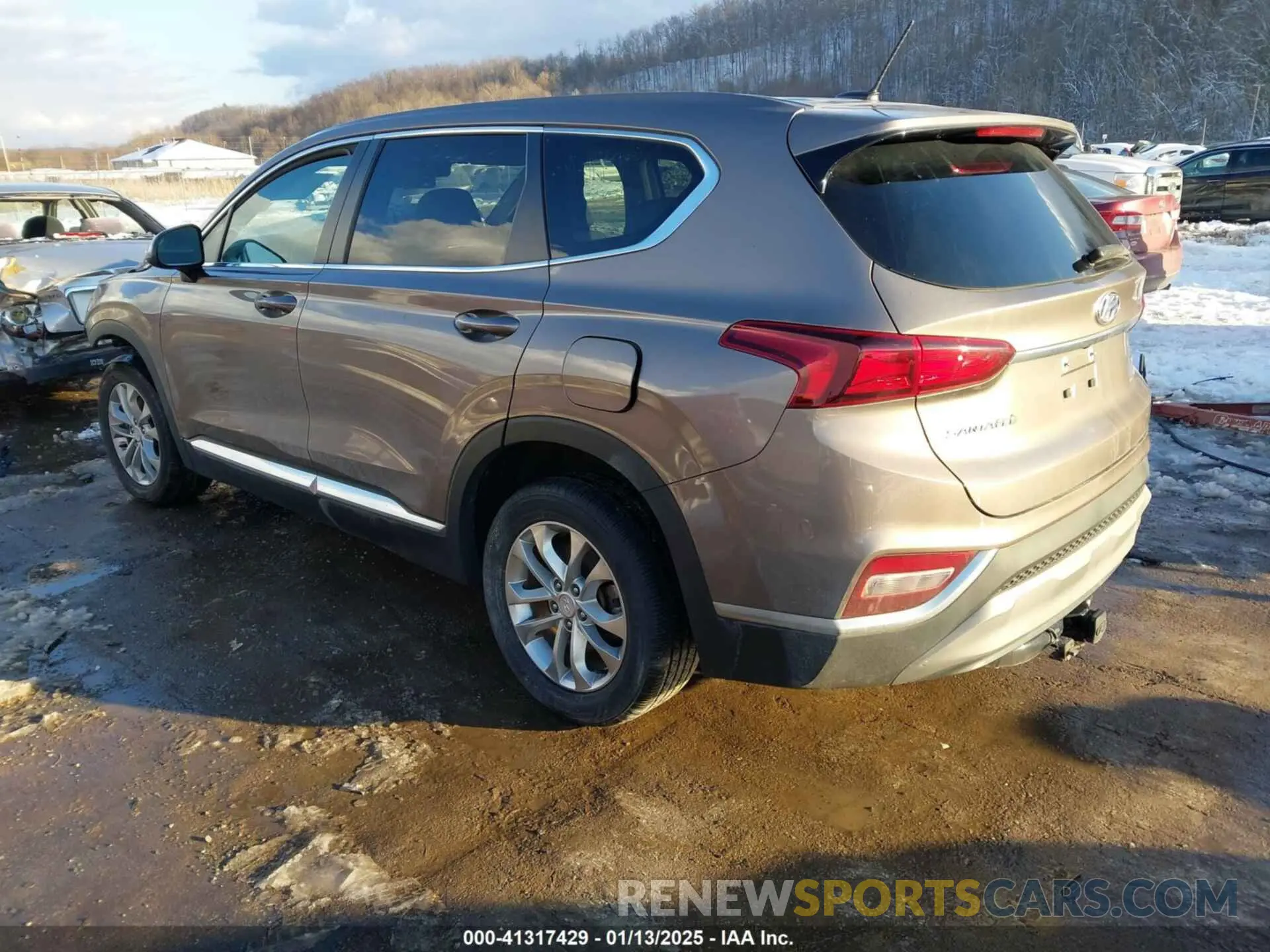 3 fotografías del automóvil dañado 5NMS2CAD4KH089712 HYUNDAI SANTA FE 2019