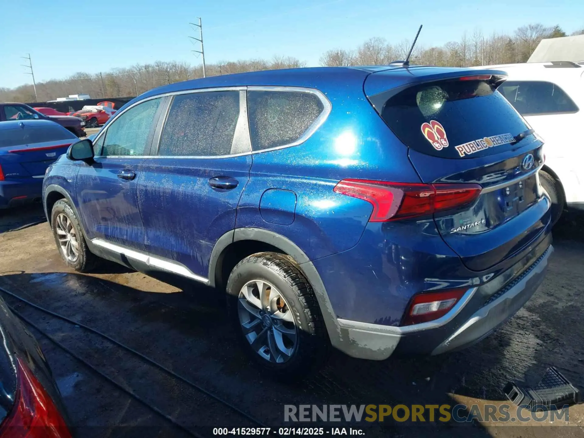 3 fotografías del automóvil dañado 5NMS2CAD5KH013996 HYUNDAI SANTA FE 2019