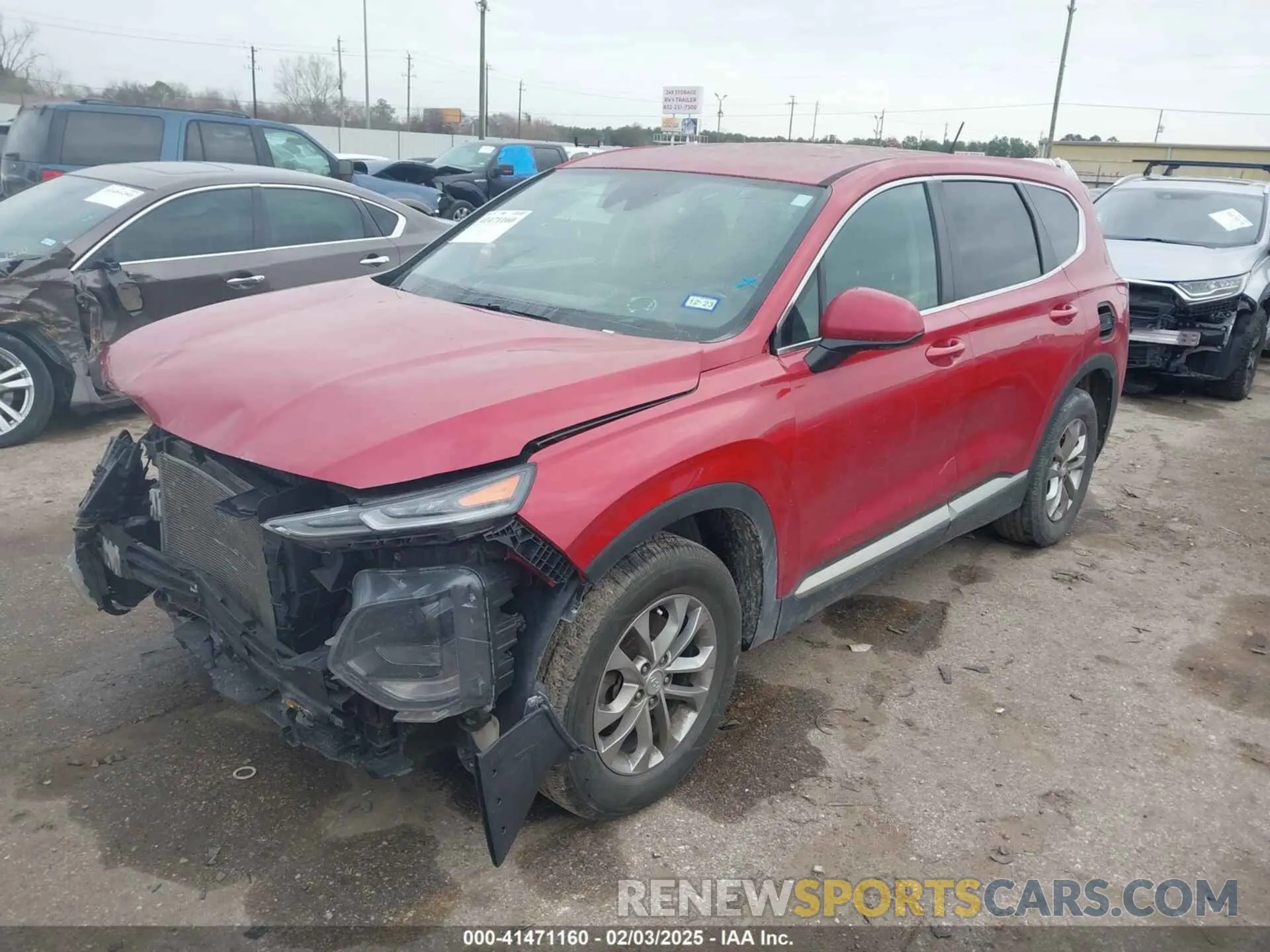 2 fotografías del automóvil dañado 5NMS2CAD5KH091985 HYUNDAI SANTA FE 2019