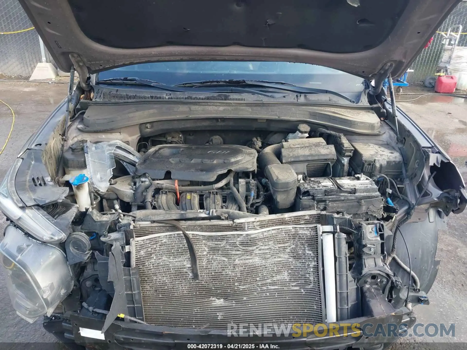 10 fotografías del automóvil dañado 5NMS2CAD6KH098590 HYUNDAI SANTA FE 2019