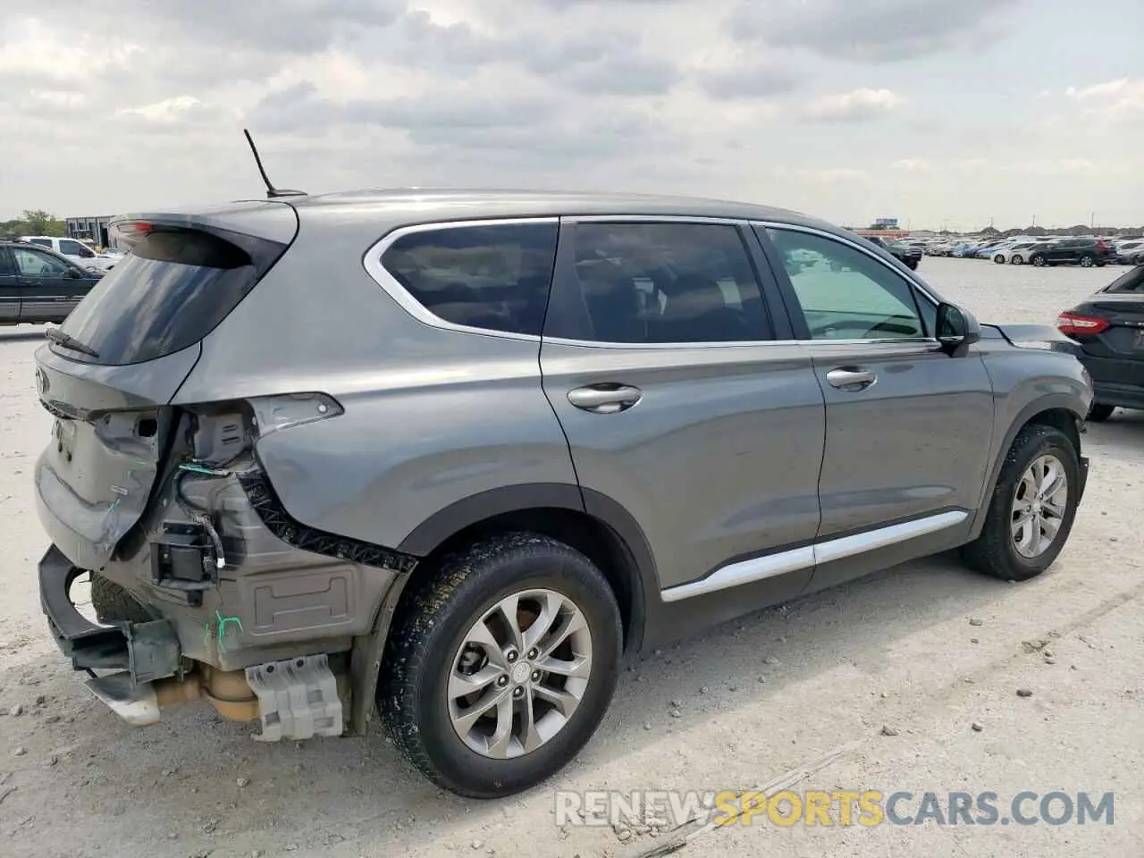 3 fotografías del automóvil dañado 5NMS2CAD6KH120586 HYUNDAI SANTA FE 2019