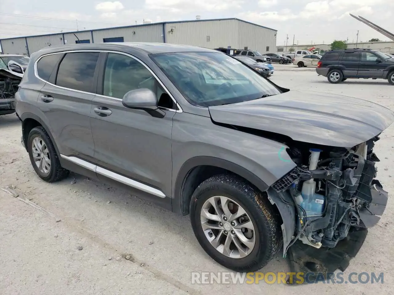 4 fotografías del automóvil dañado 5NMS2CAD6KH120586 HYUNDAI SANTA FE 2019