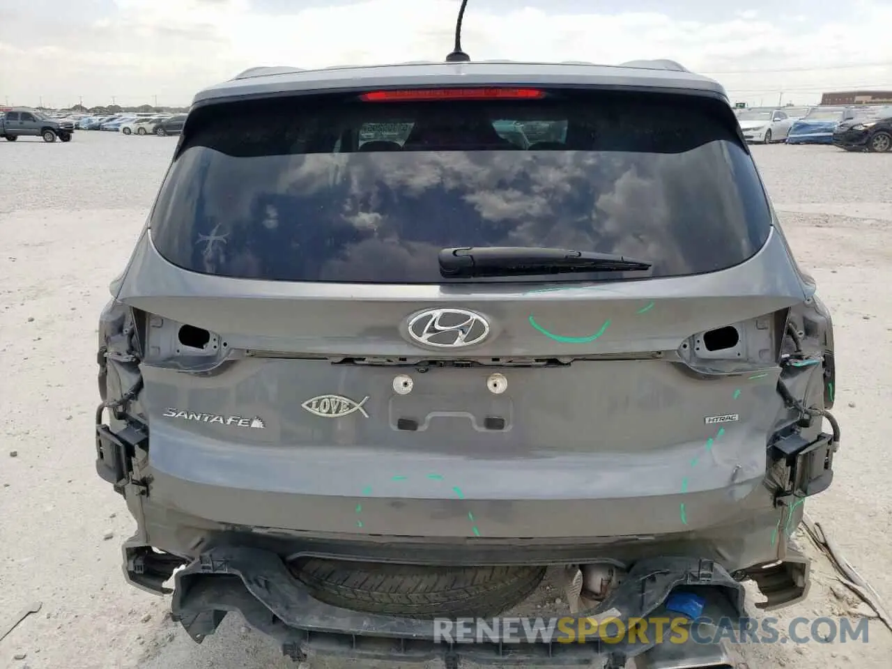 6 fotografías del automóvil dañado 5NMS2CAD6KH120586 HYUNDAI SANTA FE 2019