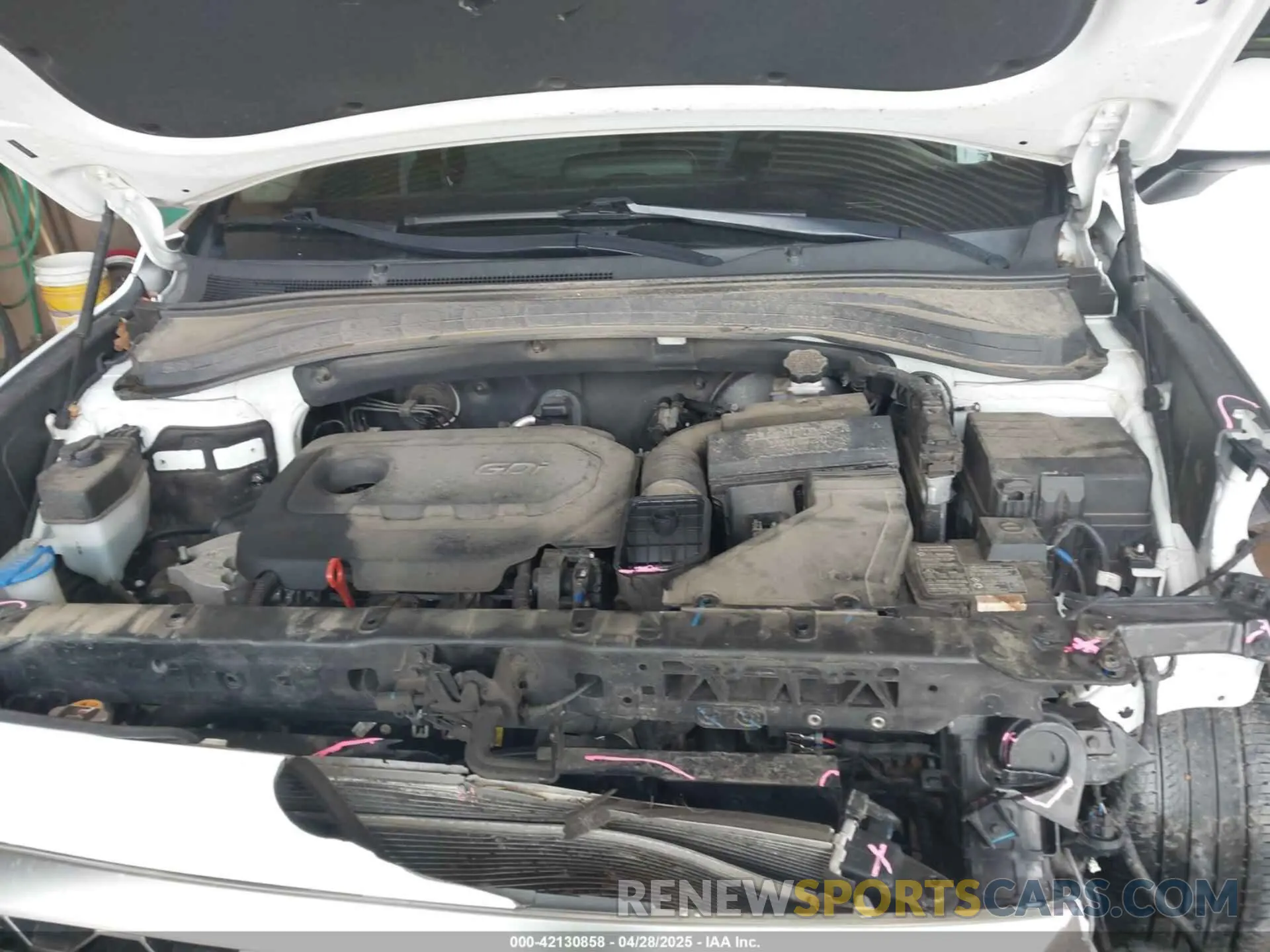 10 fotografías del automóvil dañado 5NMS2CAD6KH135413 HYUNDAI SANTA FE 2019