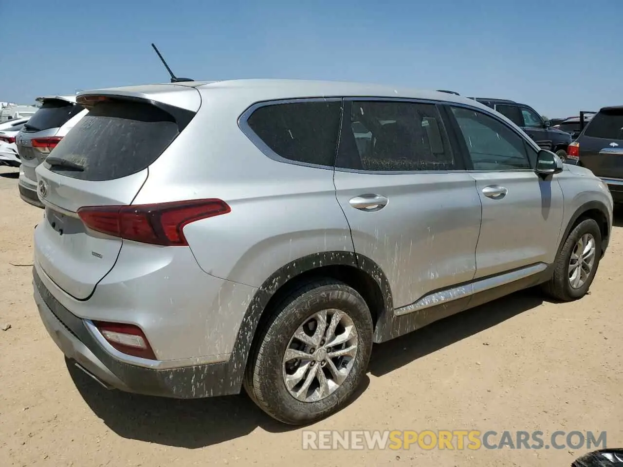 3 fotografías del automóvil dañado 5NMS2CAD8KH102705 HYUNDAI SANTA FE 2019