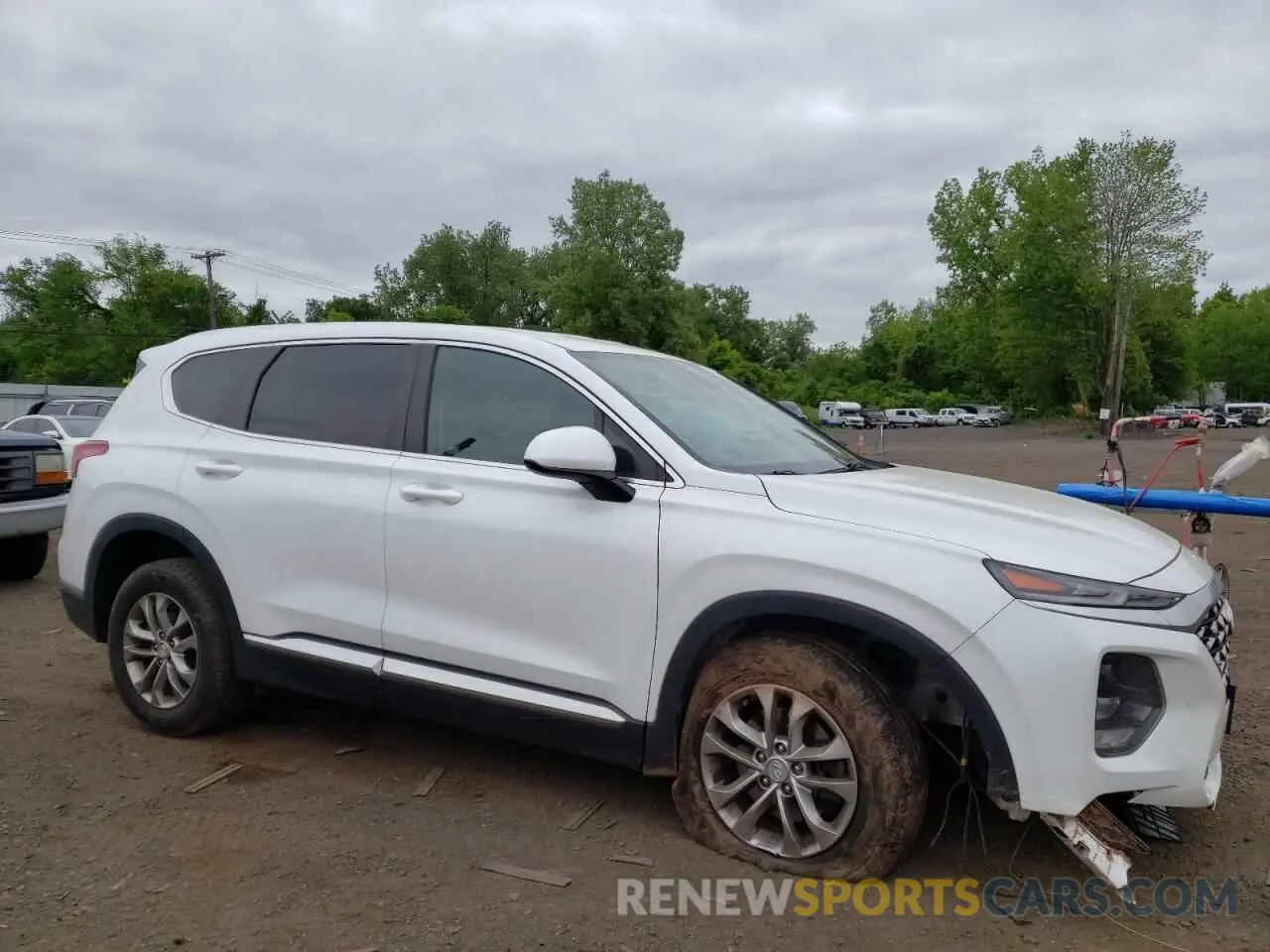 4 fotografías del automóvil dañado 5NMS2CAD9KH101983 HYUNDAI SANTA FE 2019