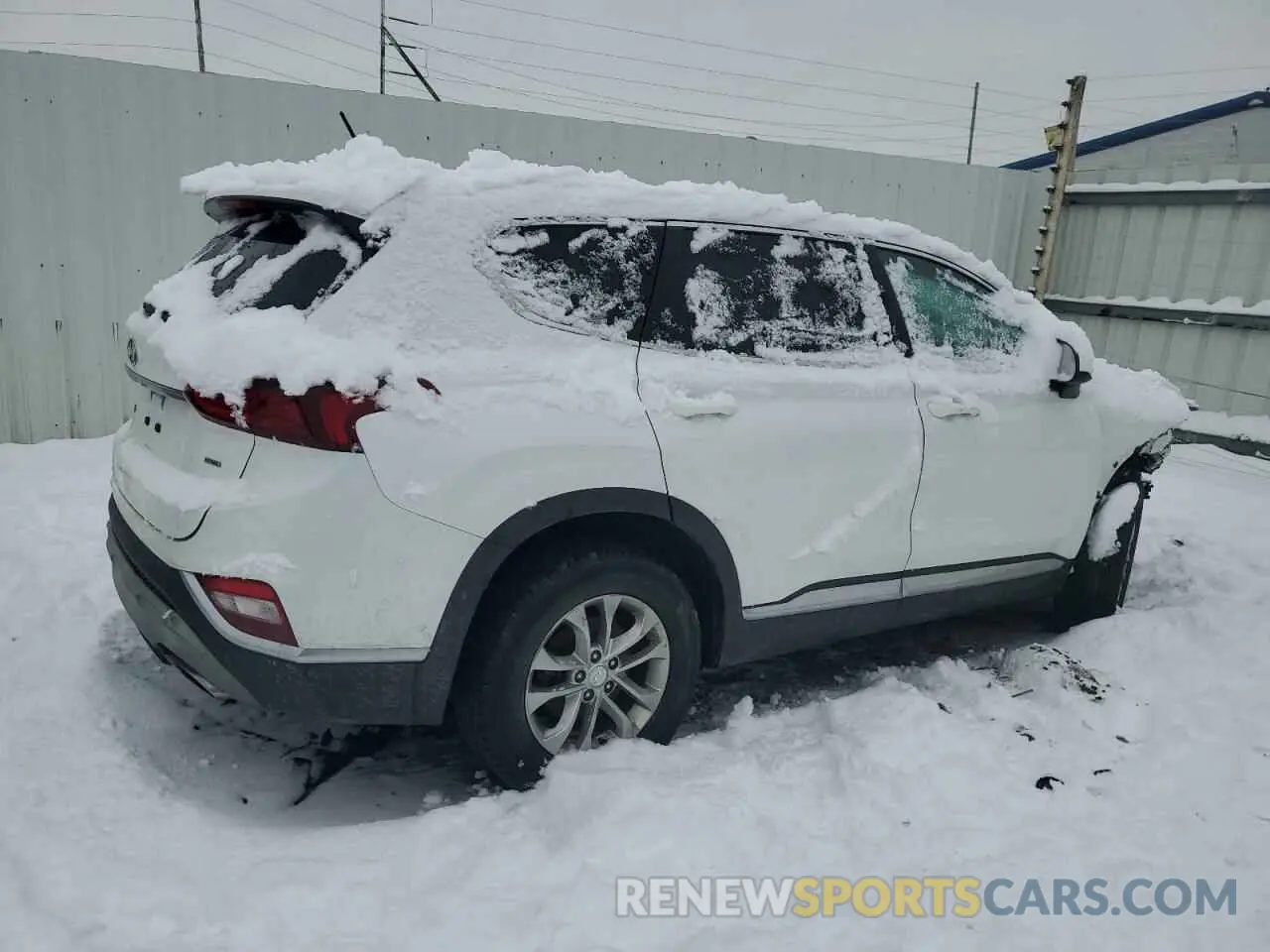 3 fotografías del automóvil dañado 5NMS2CAD9KH102793 HYUNDAI SANTA FE 2019