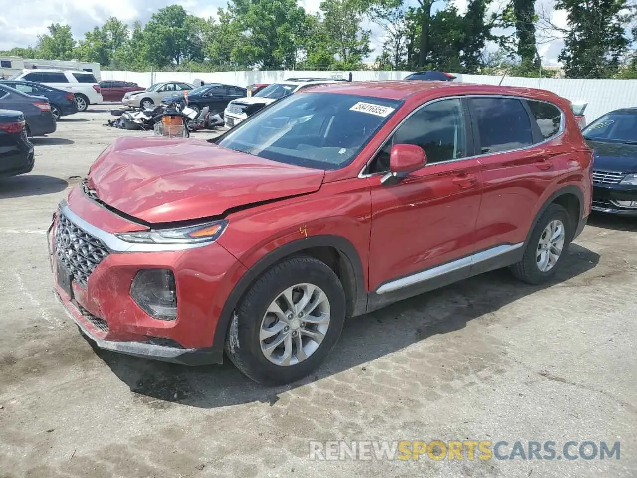 1 fotografías del automóvil dañado 5NMS2CAD9KH116905 HYUNDAI SANTA FE 2019