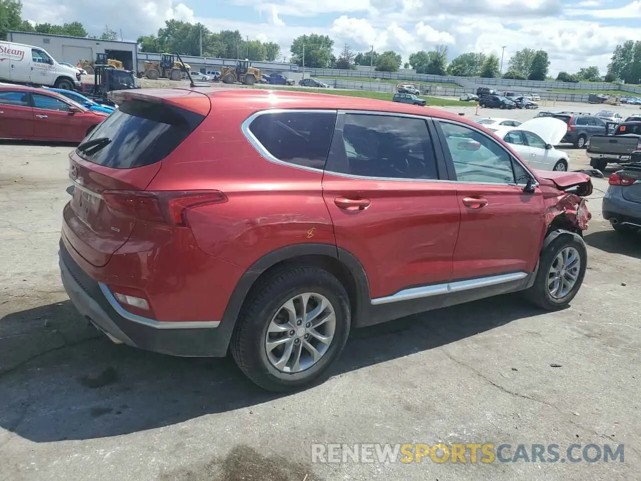 3 fotografías del automóvil dañado 5NMS2CAD9KH116905 HYUNDAI SANTA FE 2019