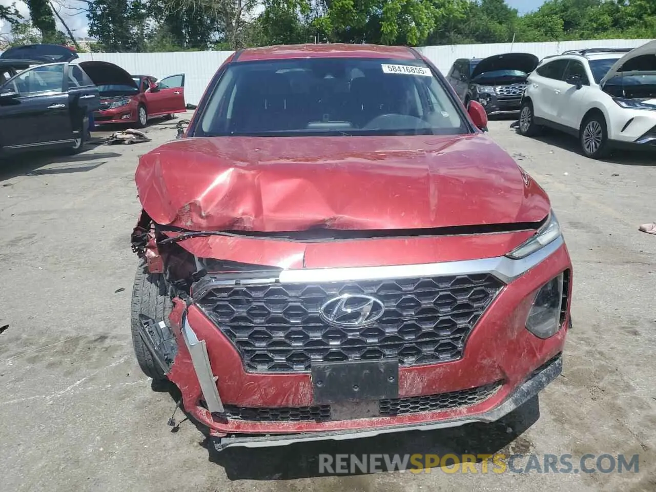 5 fotografías del automóvil dañado 5NMS2CAD9KH116905 HYUNDAI SANTA FE 2019