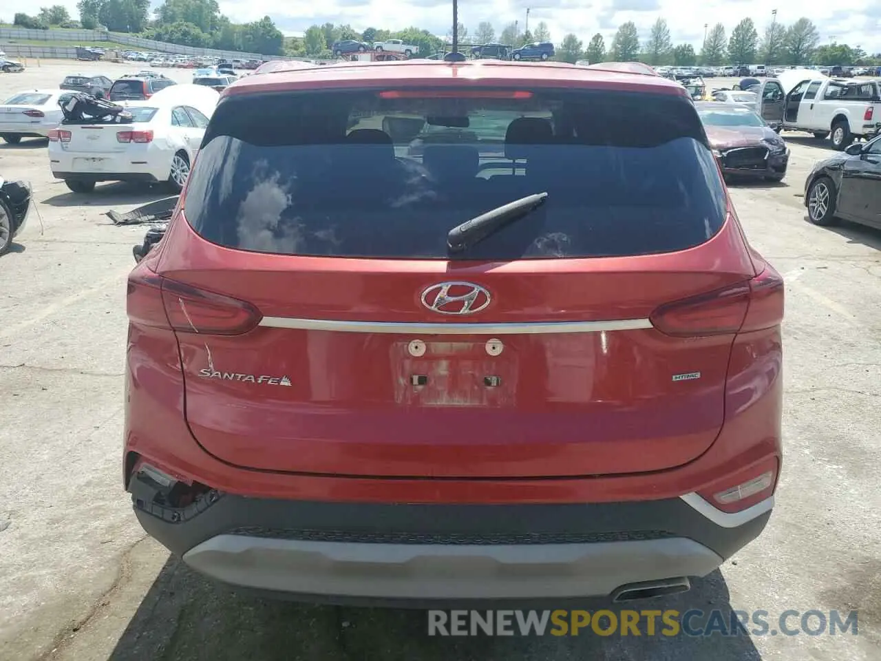 6 fotografías del automóvil dañado 5NMS2CAD9KH116905 HYUNDAI SANTA FE 2019