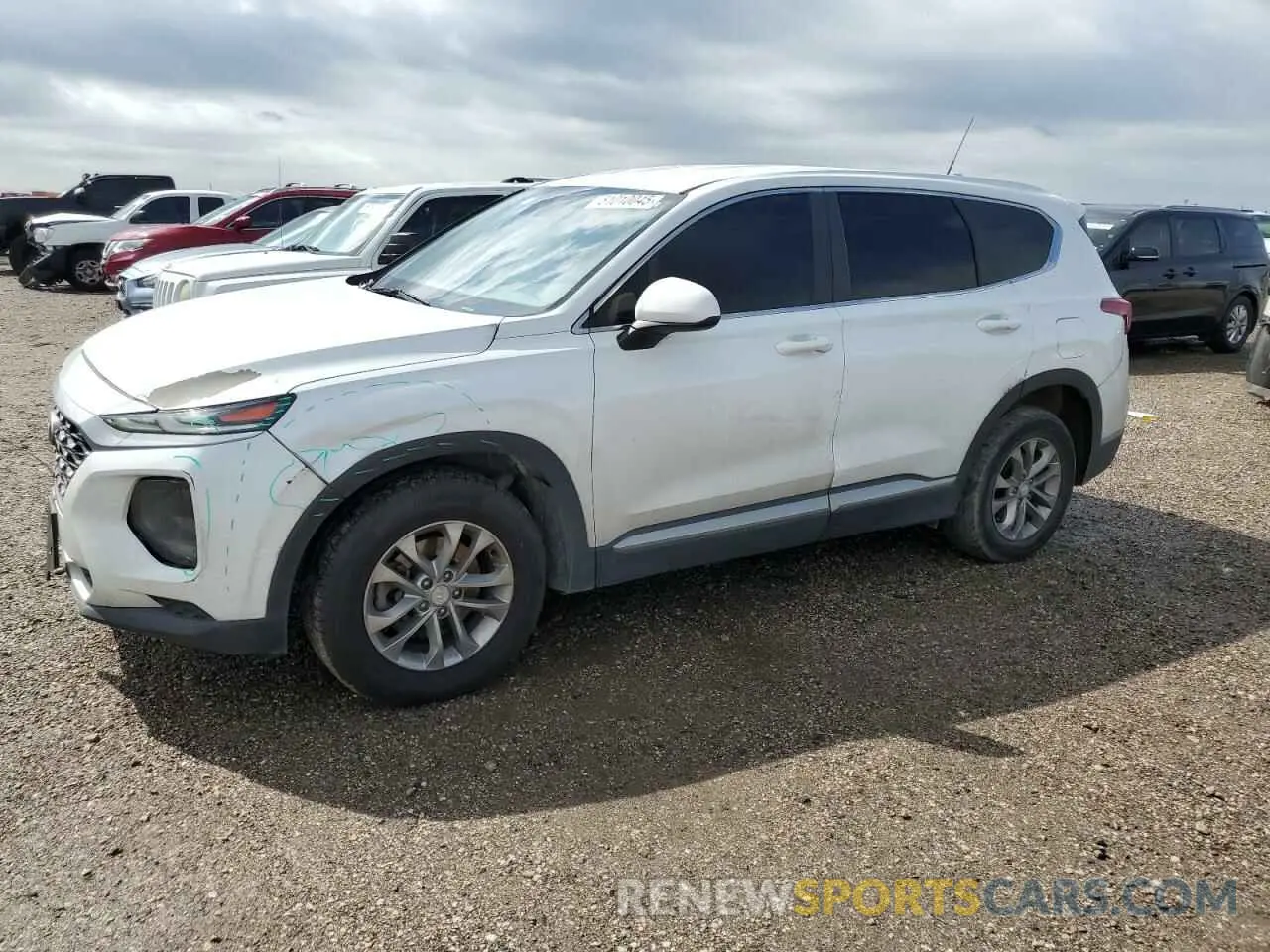 1 fotografías del automóvil dañado 5NMS2CAD9KH121313 HYUNDAI SANTA FE 2019