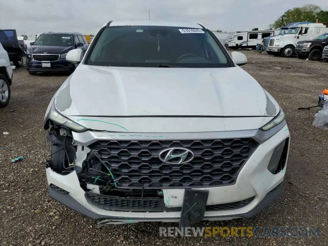 5 fotografías del automóvil dañado 5NMS2CAD9KH121313 HYUNDAI SANTA FE 2019