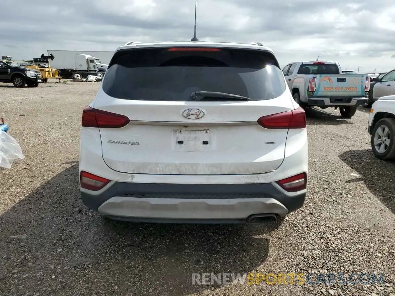 6 fotografías del automóvil dañado 5NMS2CAD9KH121313 HYUNDAI SANTA FE 2019