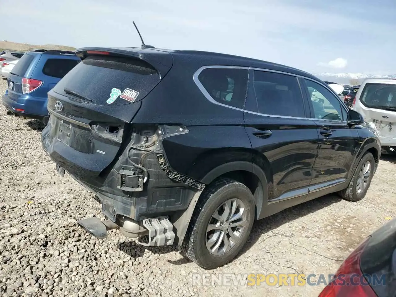 3 fotografías del automóvil dañado 5NMS2CADXKH036349 HYUNDAI SANTA FE 2019