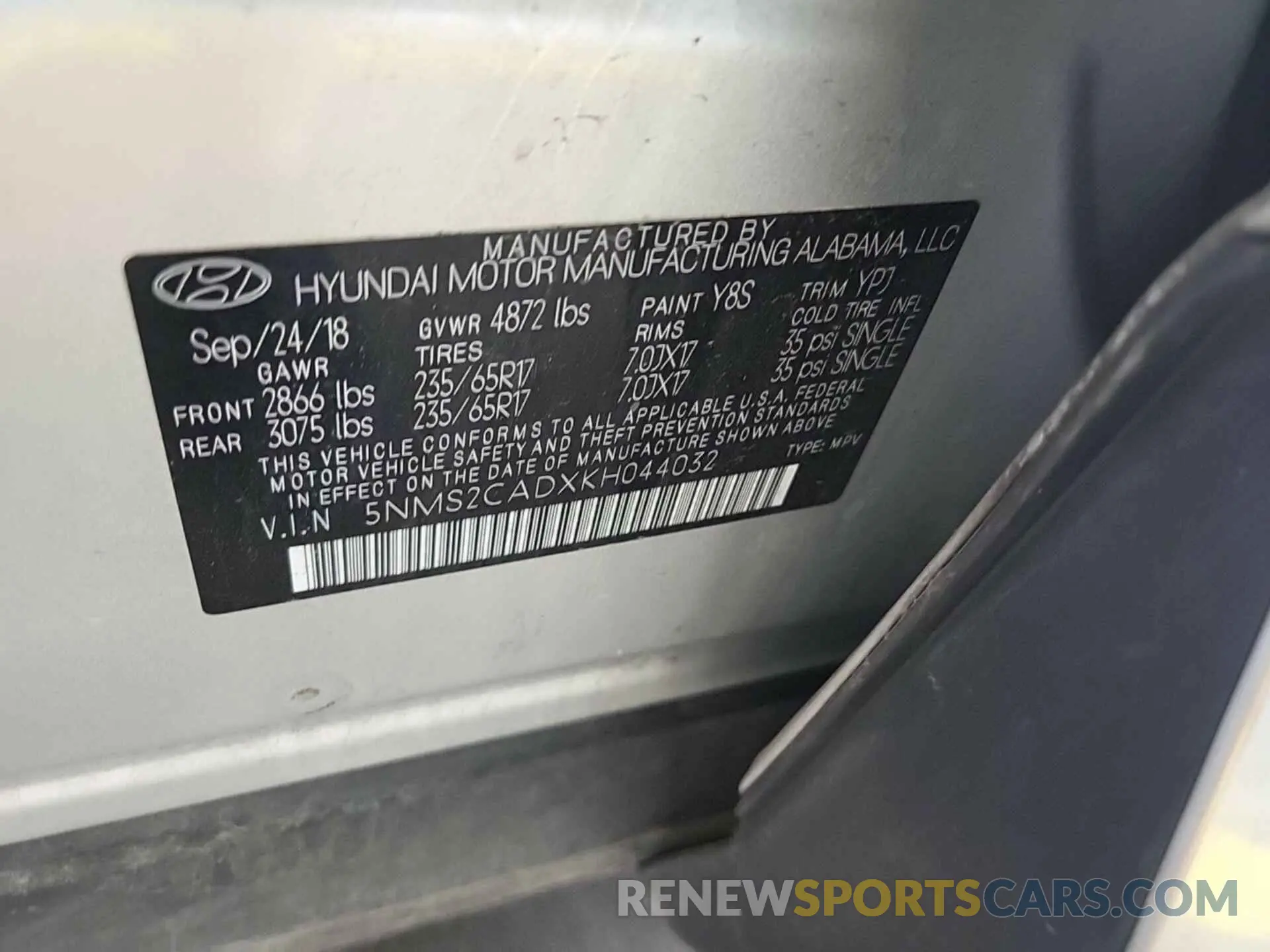 29 fotografías del automóvil dañado 5NMS2CADXKH044032 HYUNDAI SANTA FE 2019