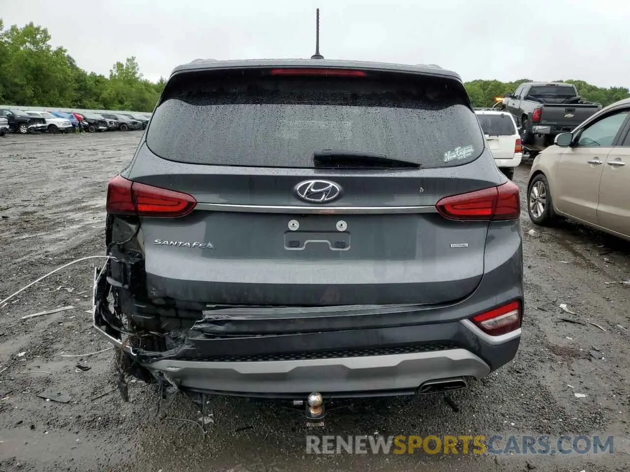 6 fotografías del automóvil dañado 5NMS2CADXKH066239 HYUNDAI SANTA FE 2019