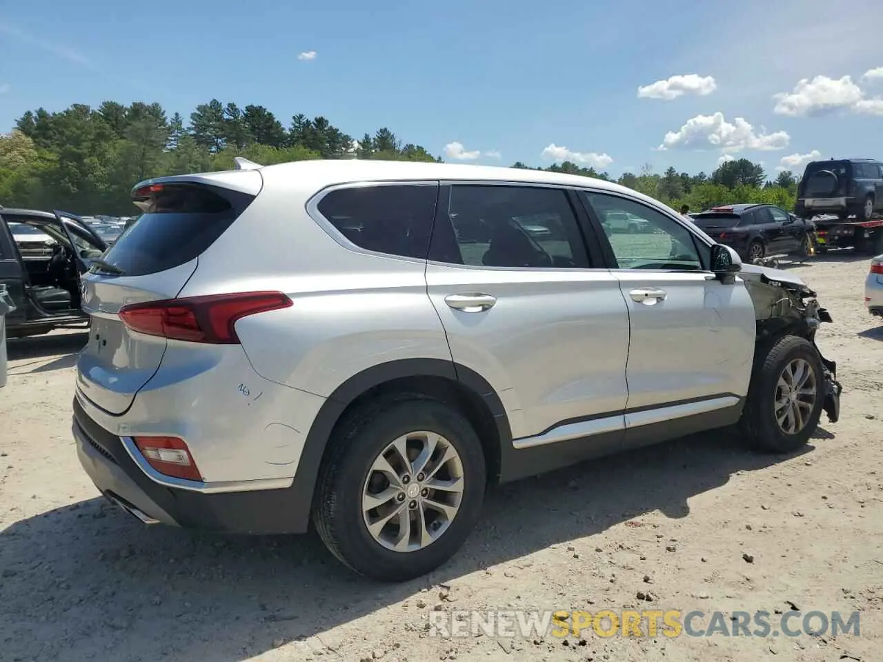 3 fotografías del automóvil dañado 5NMS33AD4KH048655 HYUNDAI SANTA FE 2019