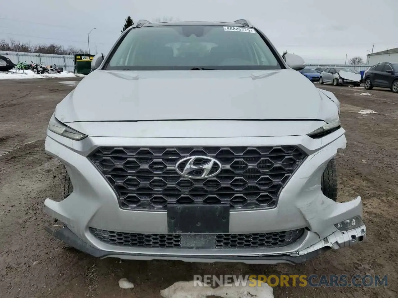 5 fotografías del automóvil dañado 5NMS3CAA0KH093792 HYUNDAI SANTA FE 2019