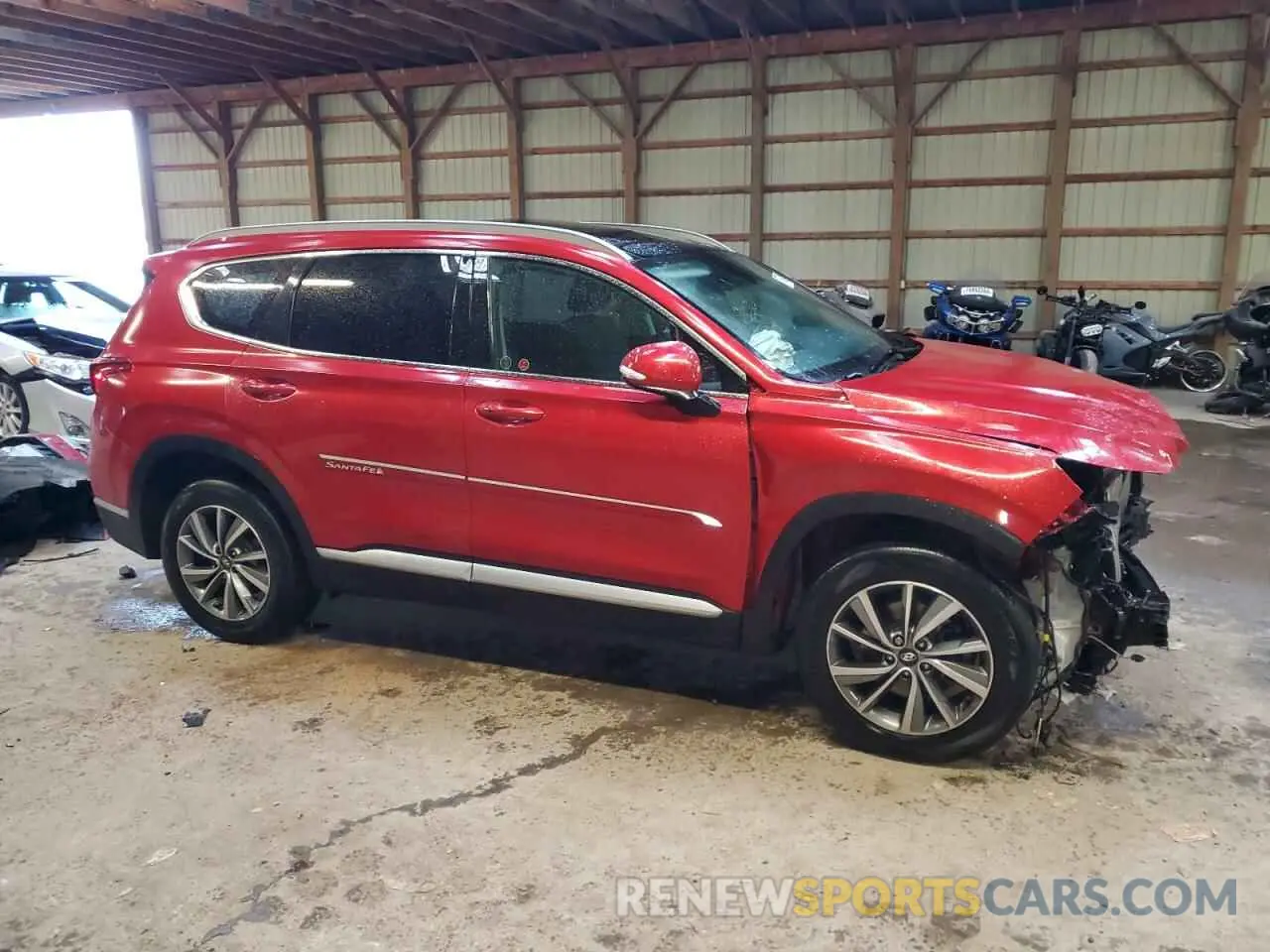 4 fotografías del automóvil dañado 5NMS3CAA6KH051076 HYUNDAI SANTA FE 2019