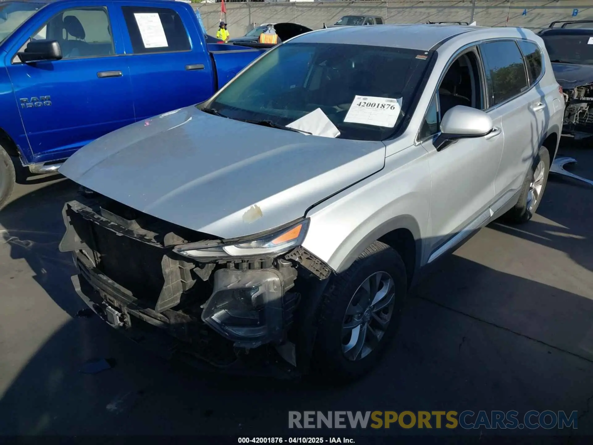 2 fotografías del automóvil dañado 5NMS3CAD0KH009349 HYUNDAI SANTA FE 2019
