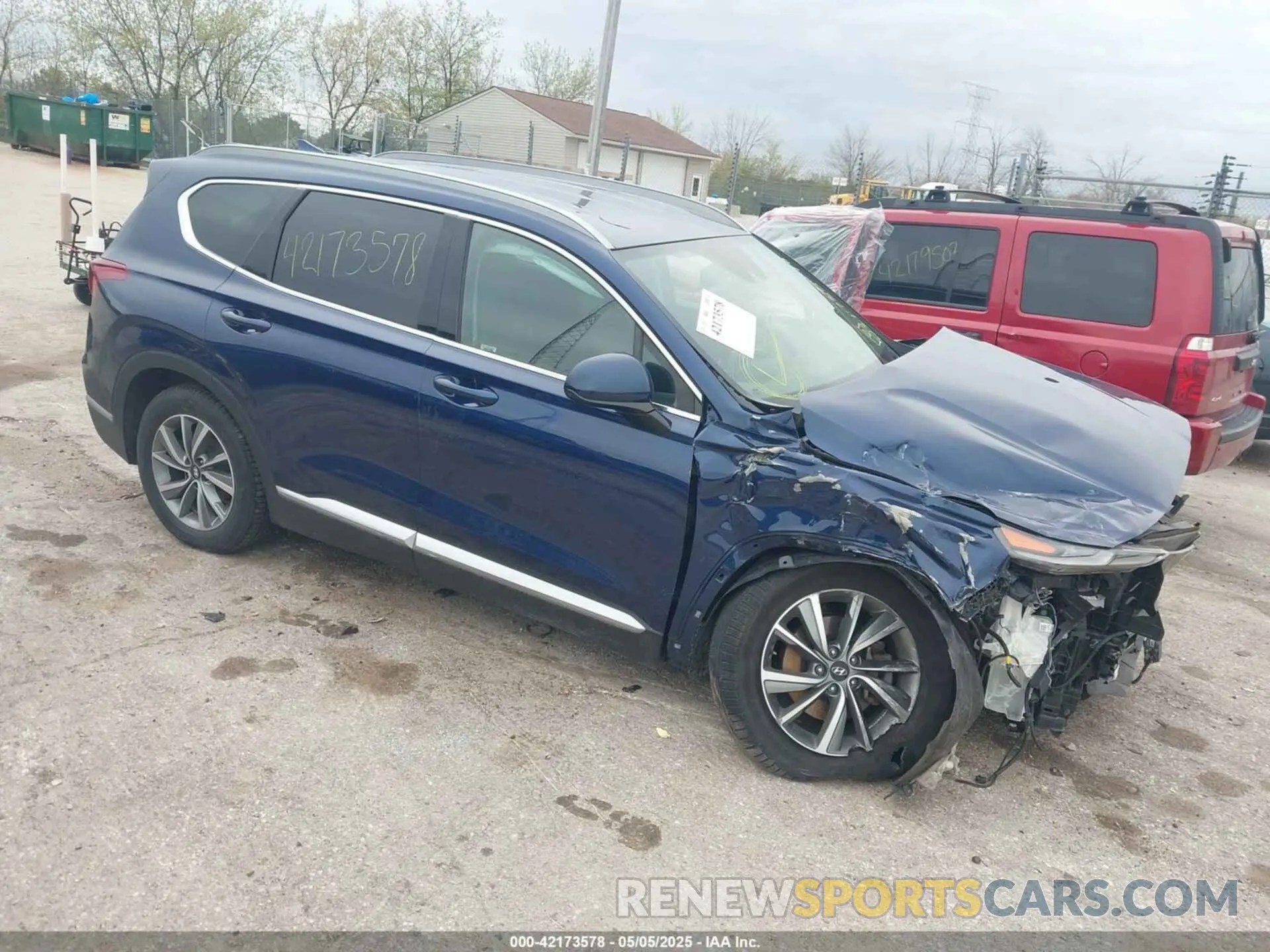 1 fotografías del automóvil dañado 5NMS3CAD0KH055120 HYUNDAI SANTA FE 2019
