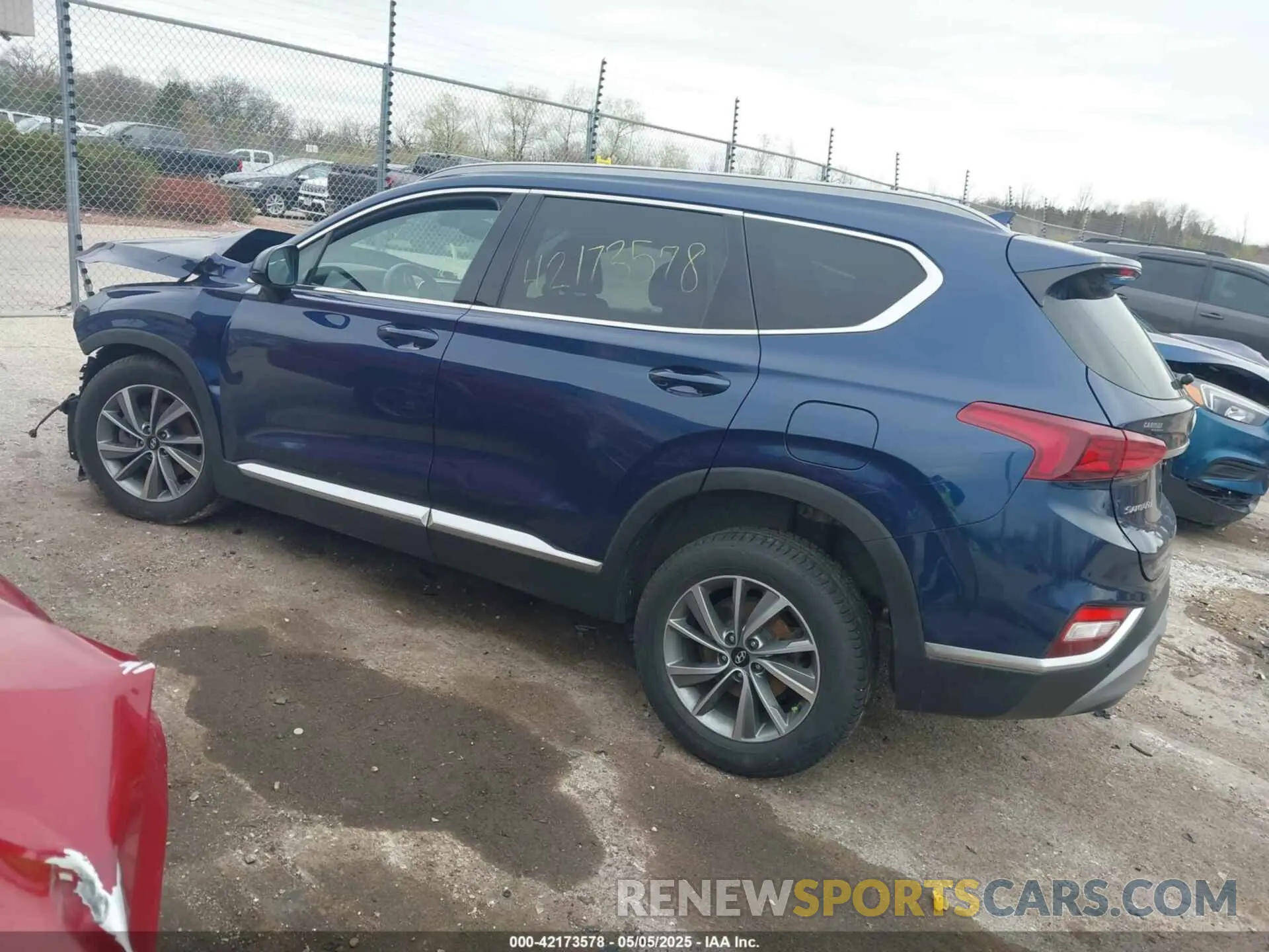 3 fotografías del automóvil dañado 5NMS3CAD0KH055120 HYUNDAI SANTA FE 2019