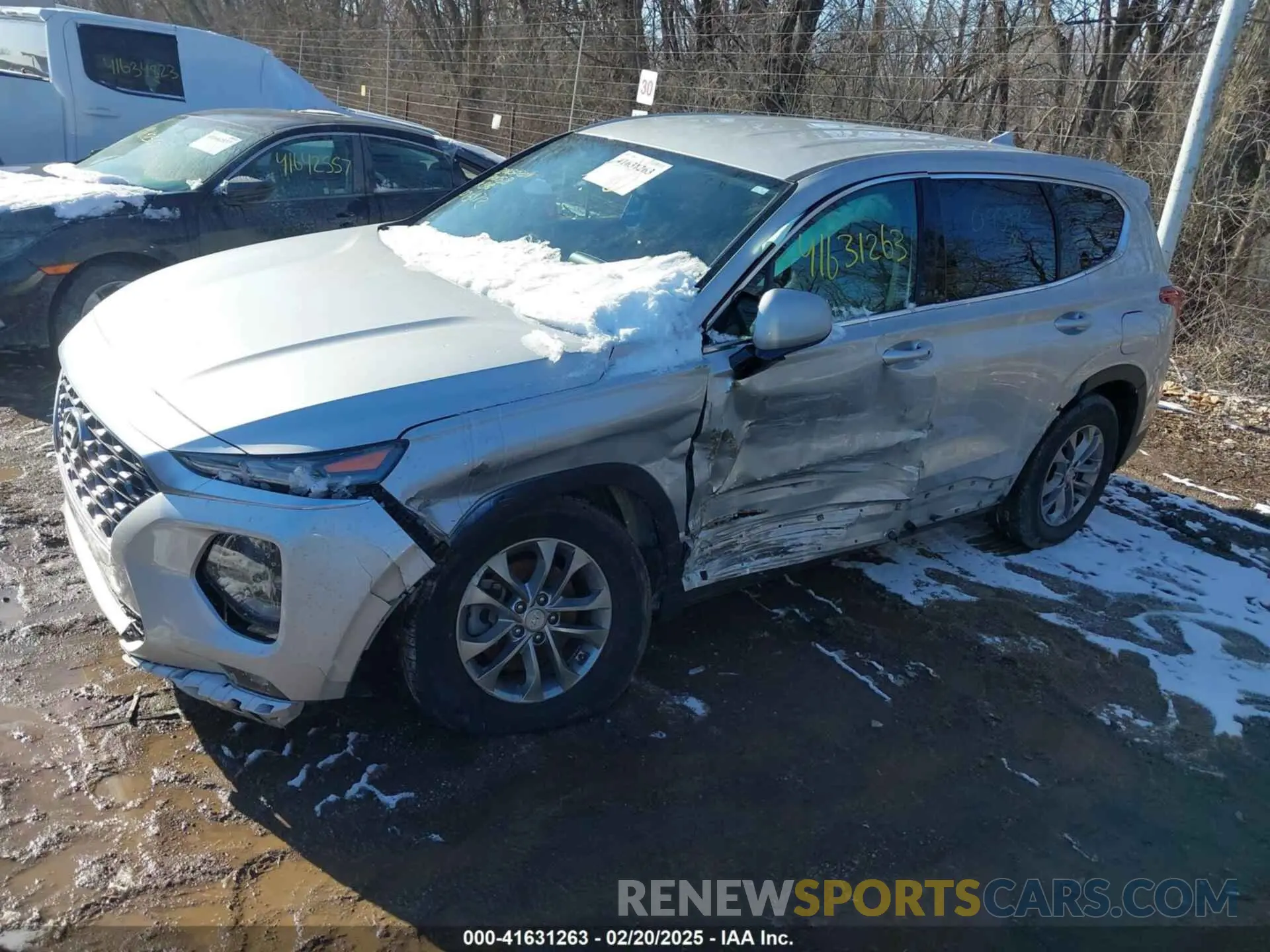 2 fotografías del automóvil dañado 5NMS3CAD0KH095472 HYUNDAI SANTA FE 2019