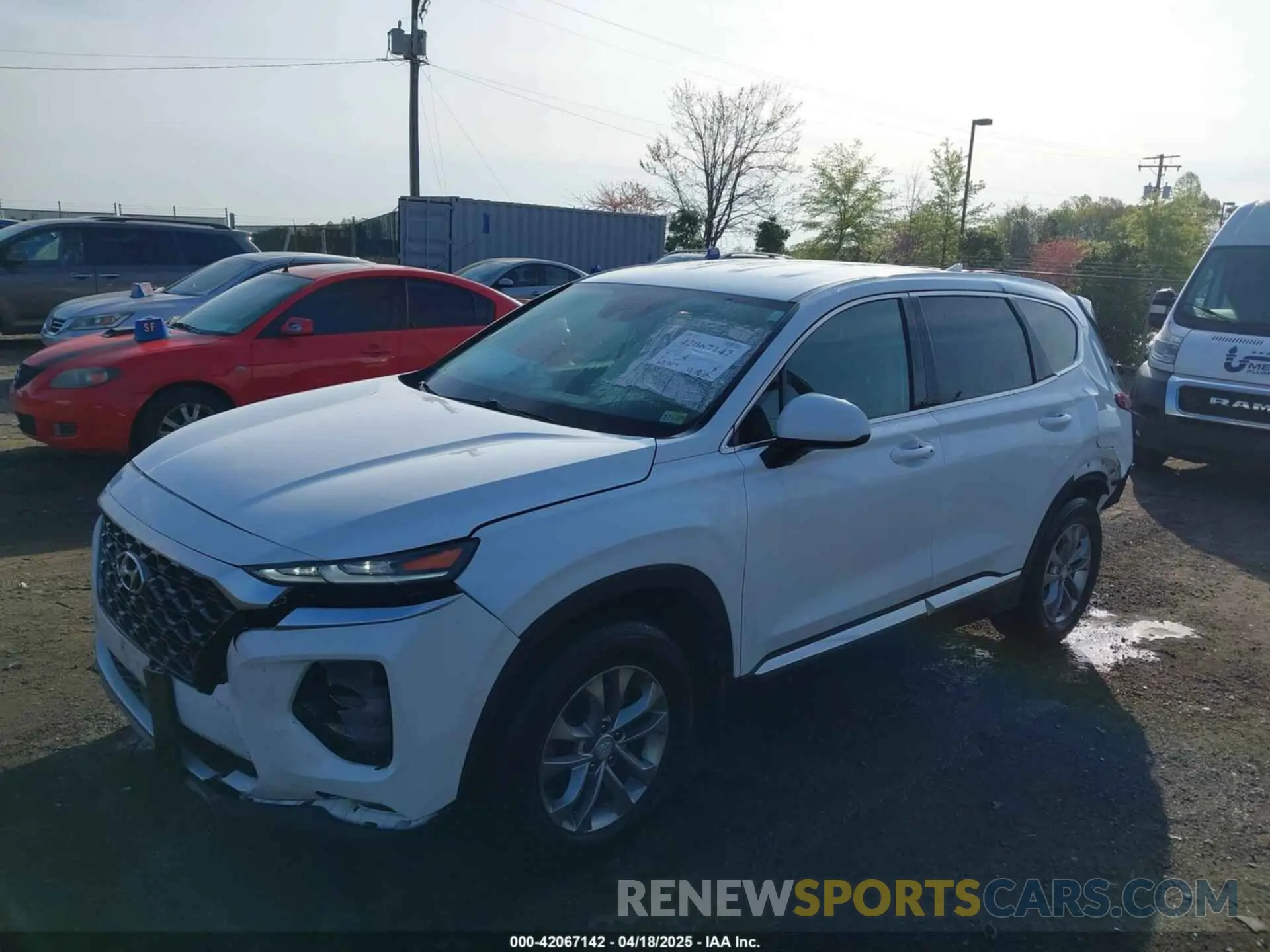 2 fotografías del automóvil dañado 5NMS3CAD2KH130366 HYUNDAI SANTA FE 2019