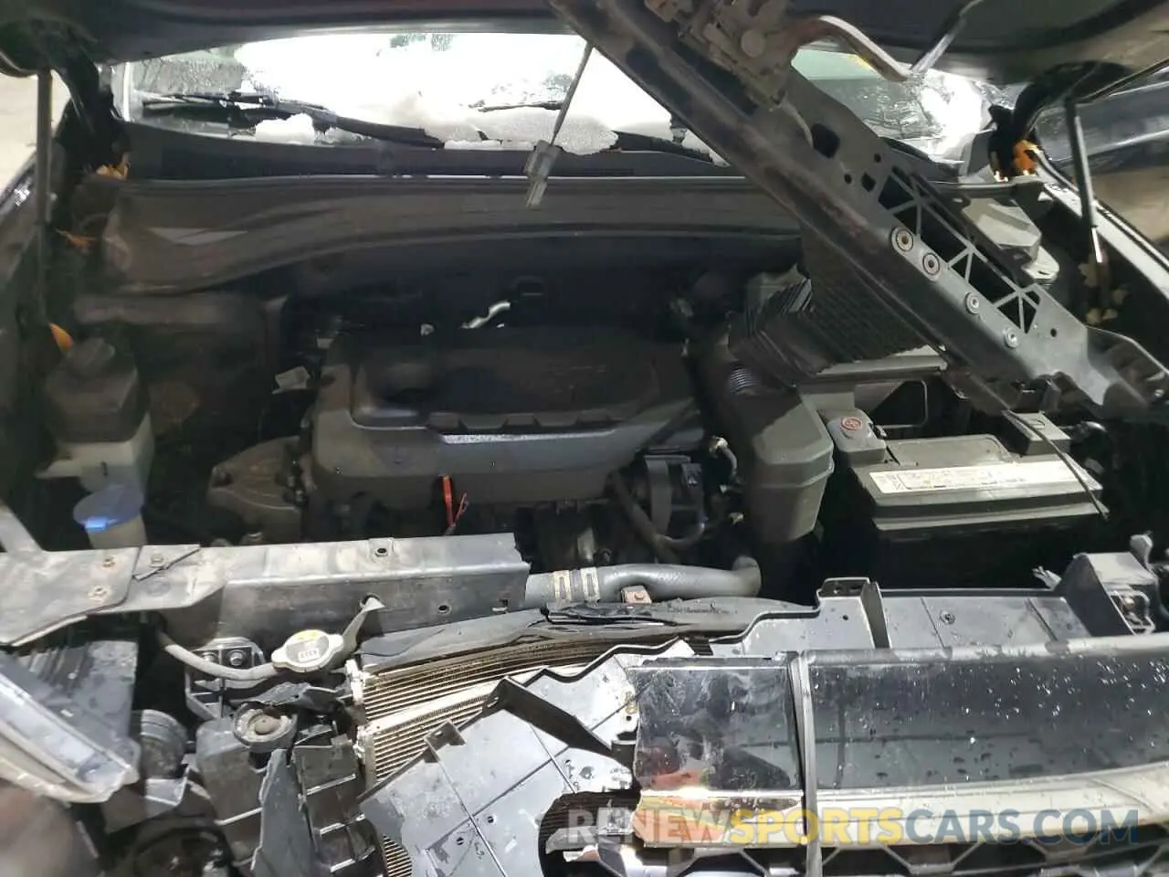 12 fotografías del automóvil dañado 5NMS3CAD3KH008163 HYUNDAI SANTA FE 2019