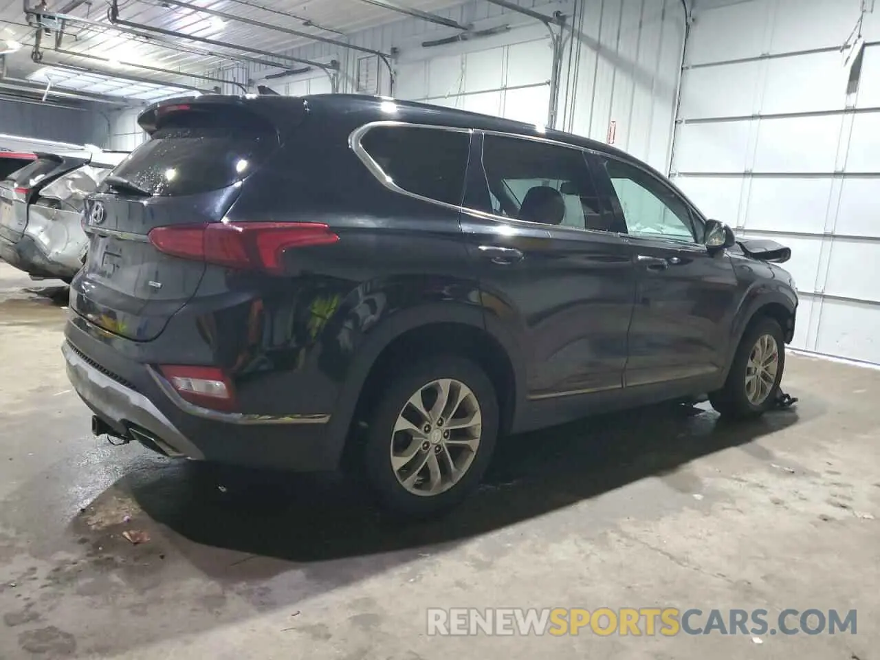 3 fotografías del automóvil dañado 5NMS3CAD3KH008163 HYUNDAI SANTA FE 2019