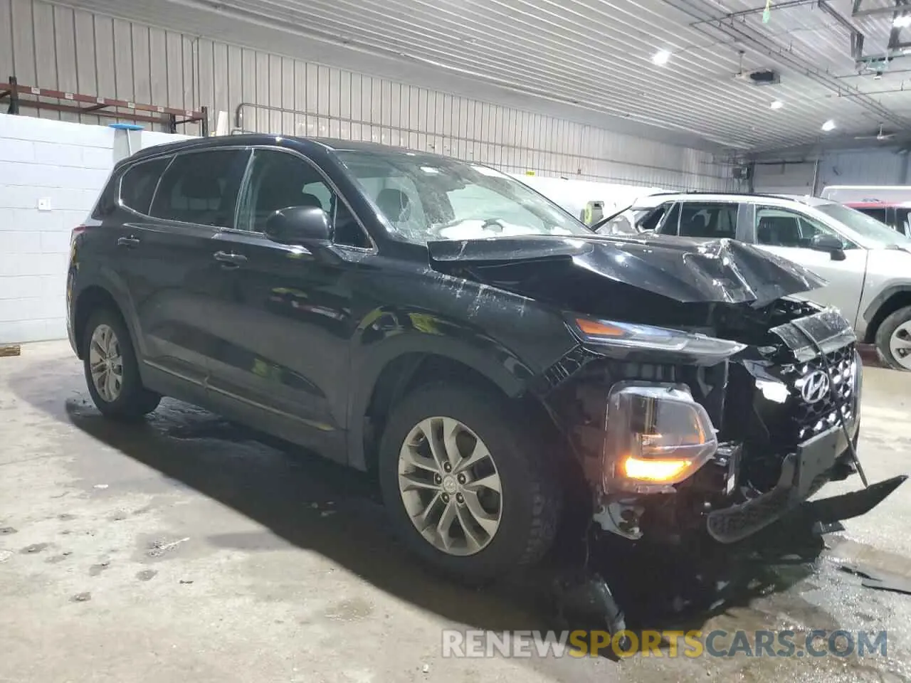 4 fotografías del automóvil dañado 5NMS3CAD3KH008163 HYUNDAI SANTA FE 2019